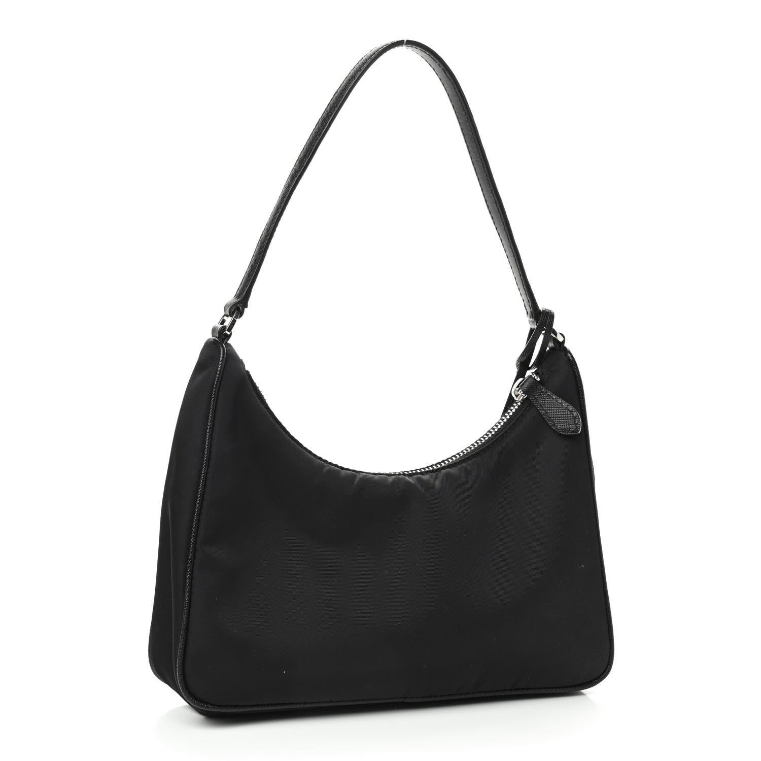 Prada Tessuto Nylon Saffiano Mini Re-Edition 2005 Bag Black 2 of 9