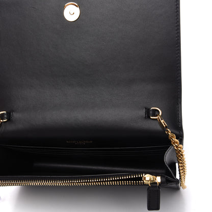 Saint Laurent Smooth Calfskin Classic Monogram Kate Tassel Chain Wallet Black 5 of 10