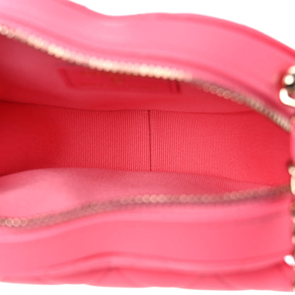 Chanel Lambskin Quilted CC In Love Heart Clutch With Chain Pink 5 of 10