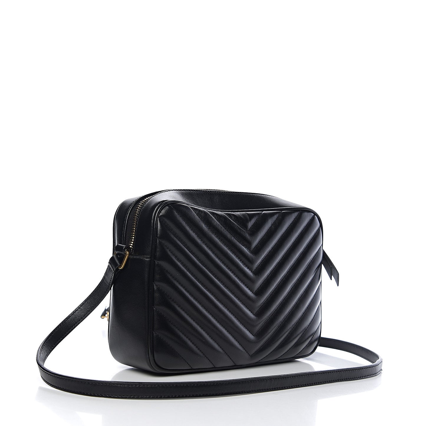 Calfskin Matelasse Monogram Lou Camera Bag Black