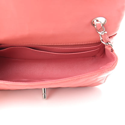 Chanel Lambskin Quilted Mini Rectangular Flap Pink 5 of 10