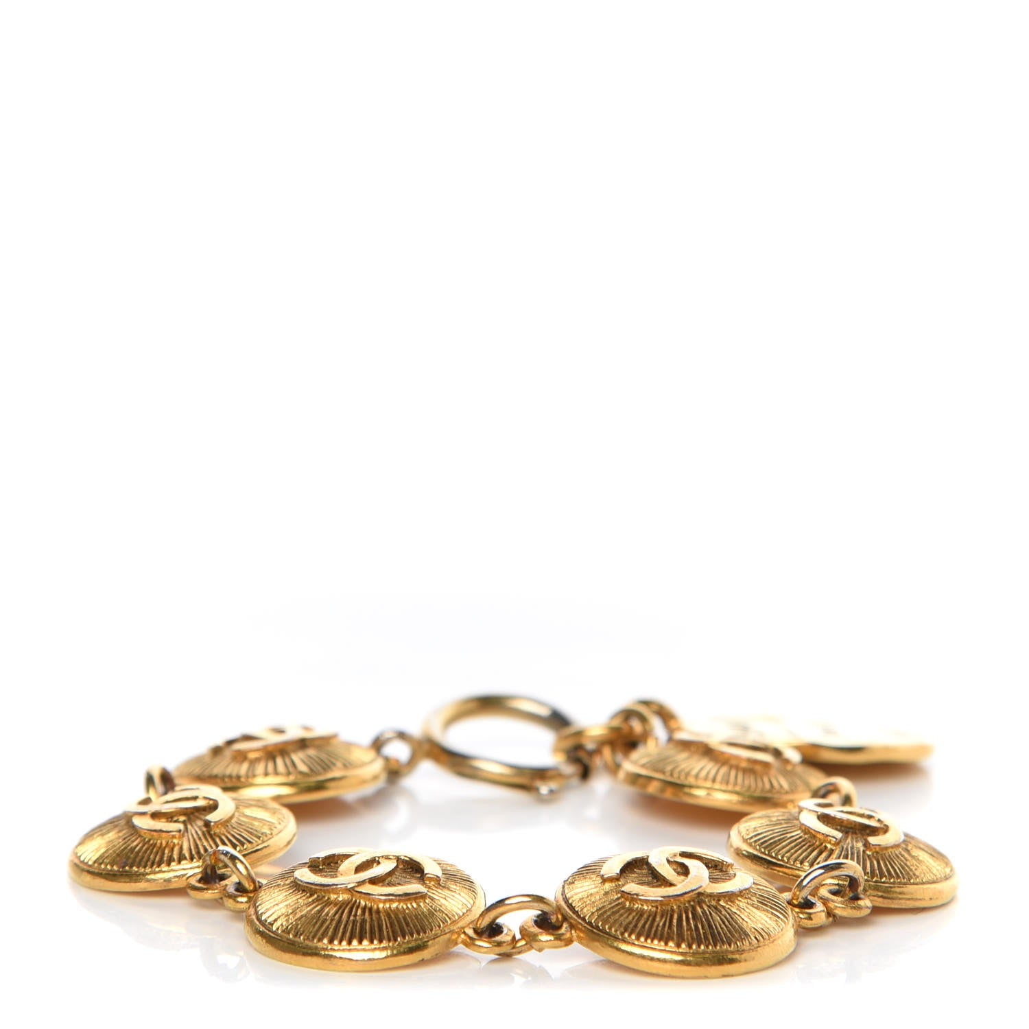 Chanel CC Medallion Bracelet Gold 1 of 4