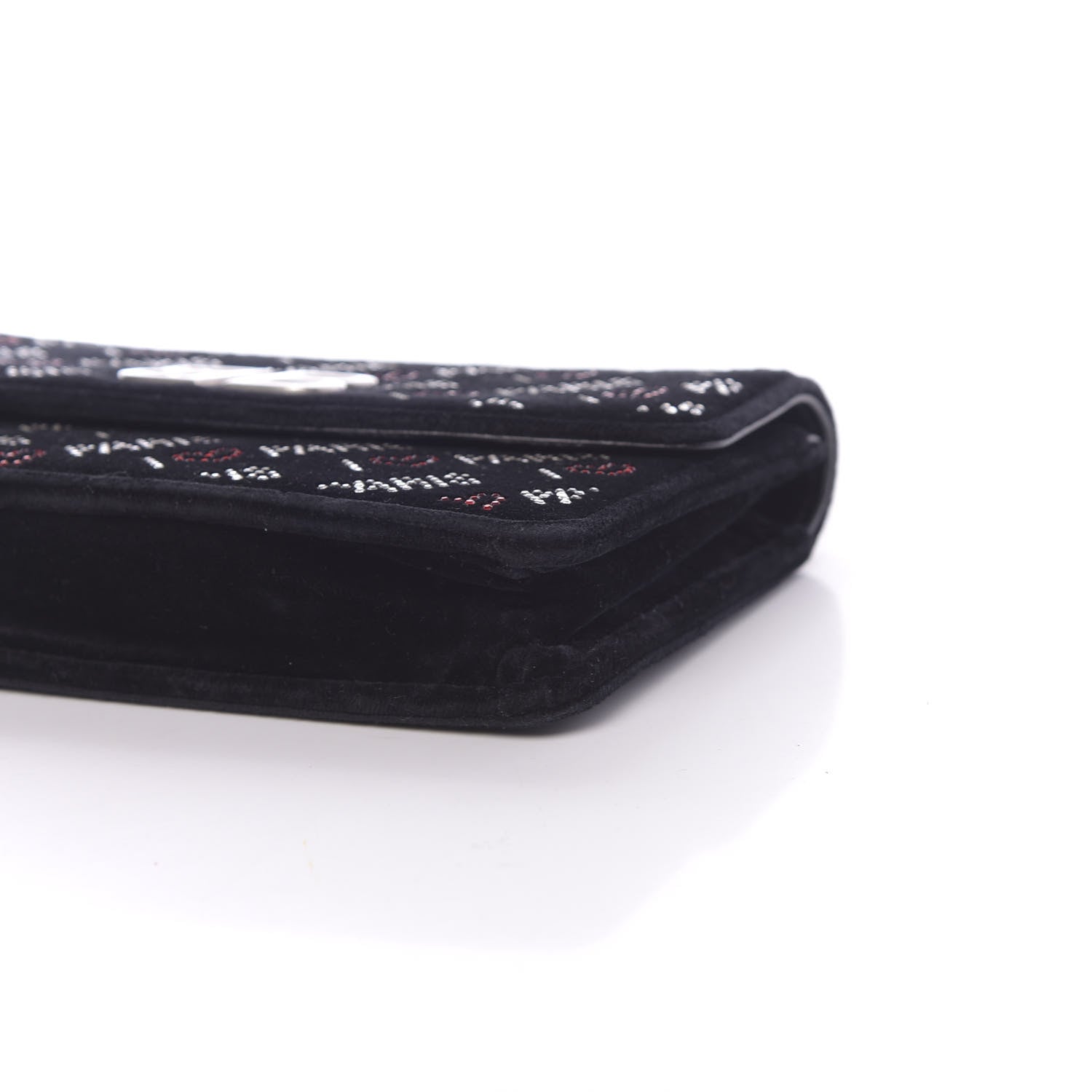 Balenciaga Velvet Crystal I Love Paris BB Wallet On Chain Black 8 of 16
