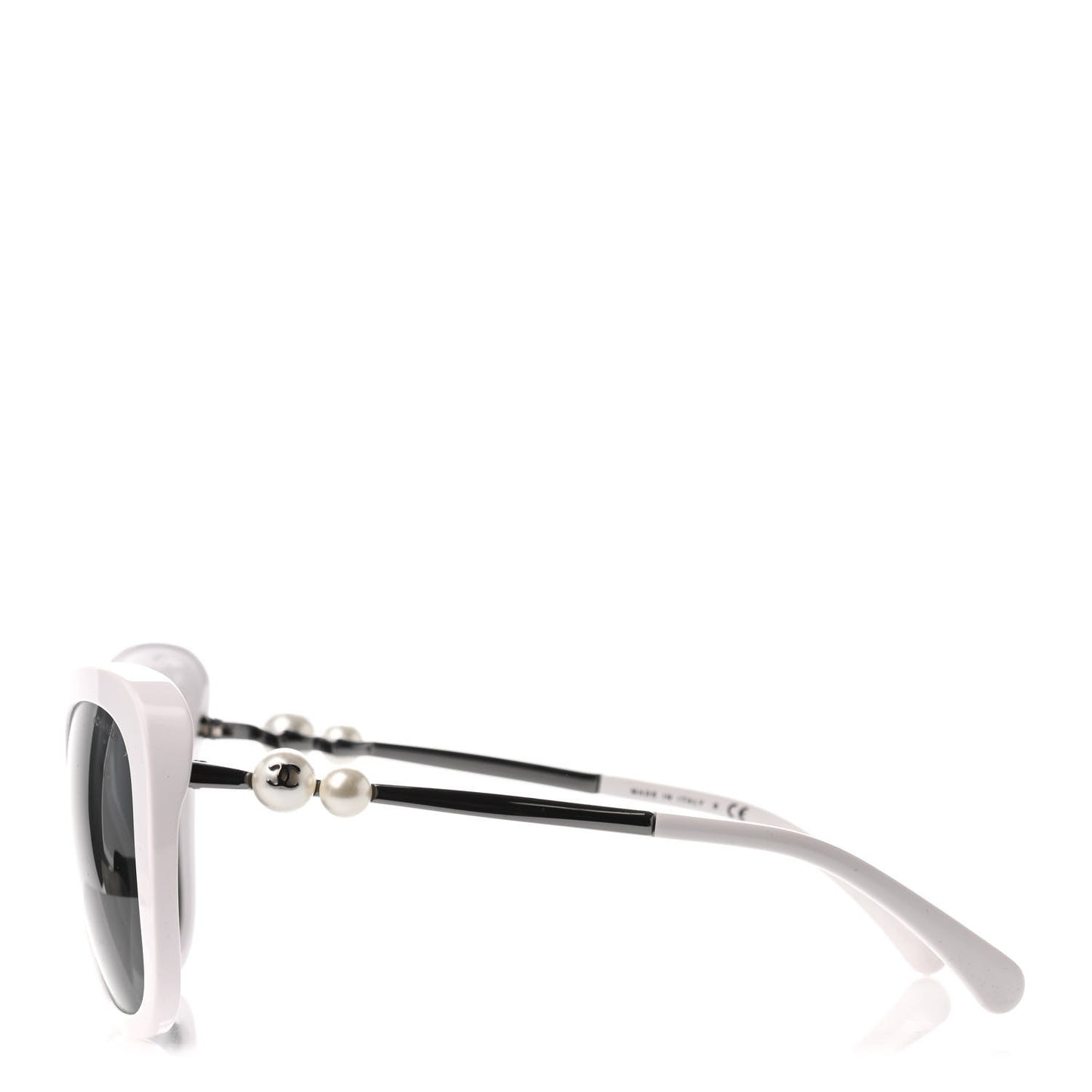 Chanel Acetate Butterfly Winter Pearl Sunglasses 5339-H White