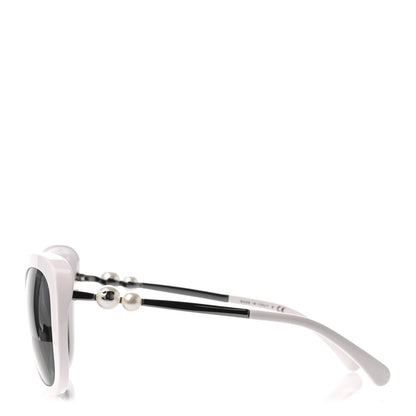 Chanel Acetate Butterfly Winter Pearl Sunglasses 5339-H White 2 of 4