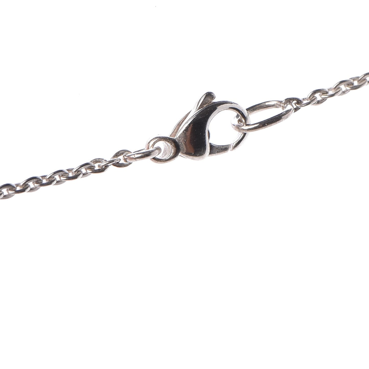 Sterling Silver White Topaz Kali Square Pendant Necklace