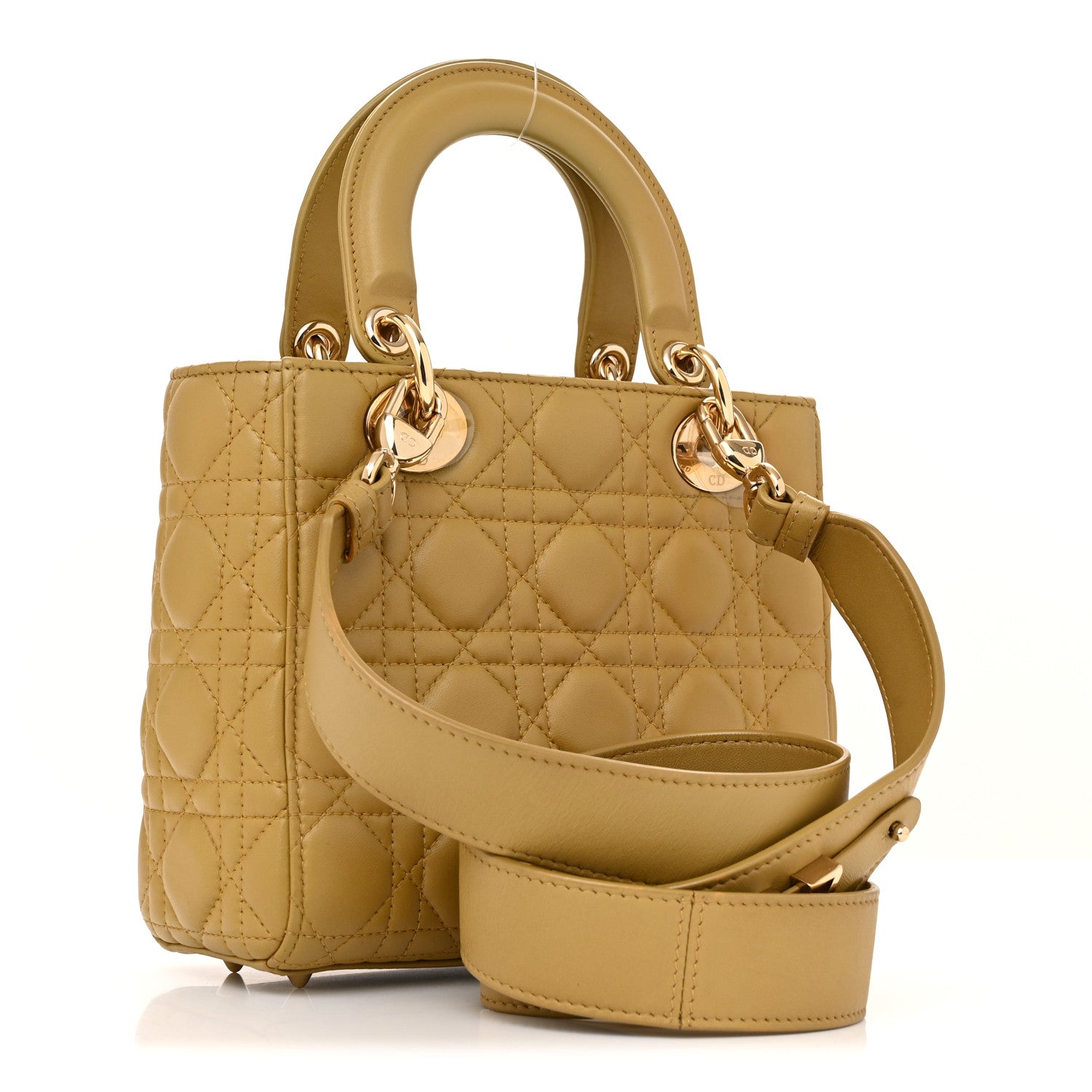 Christian Dior Lambskin Cannage Small My ABCDior Lady Dior Light Brown 3 of 12