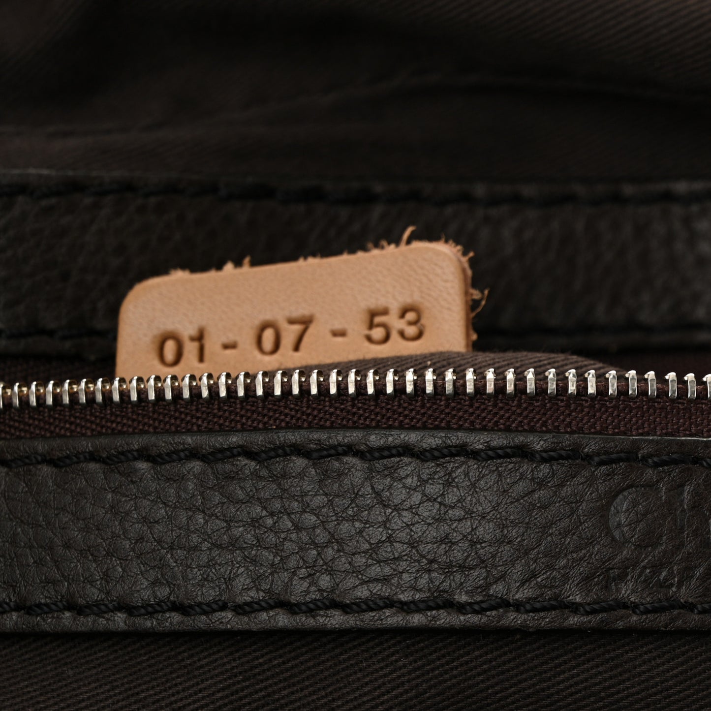 Calfskin Paddington Double Zip Bowler Chocolate