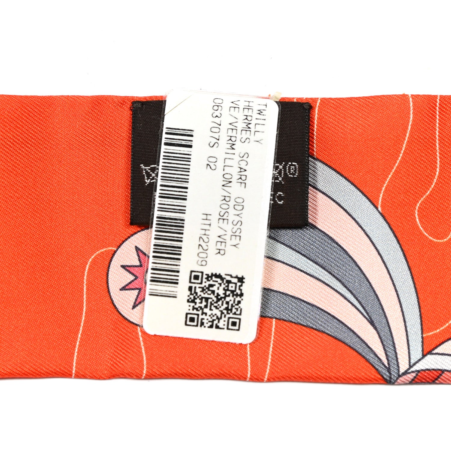 Hermes Silk Odyssey Twilly Vermillon Rose 4 of 4