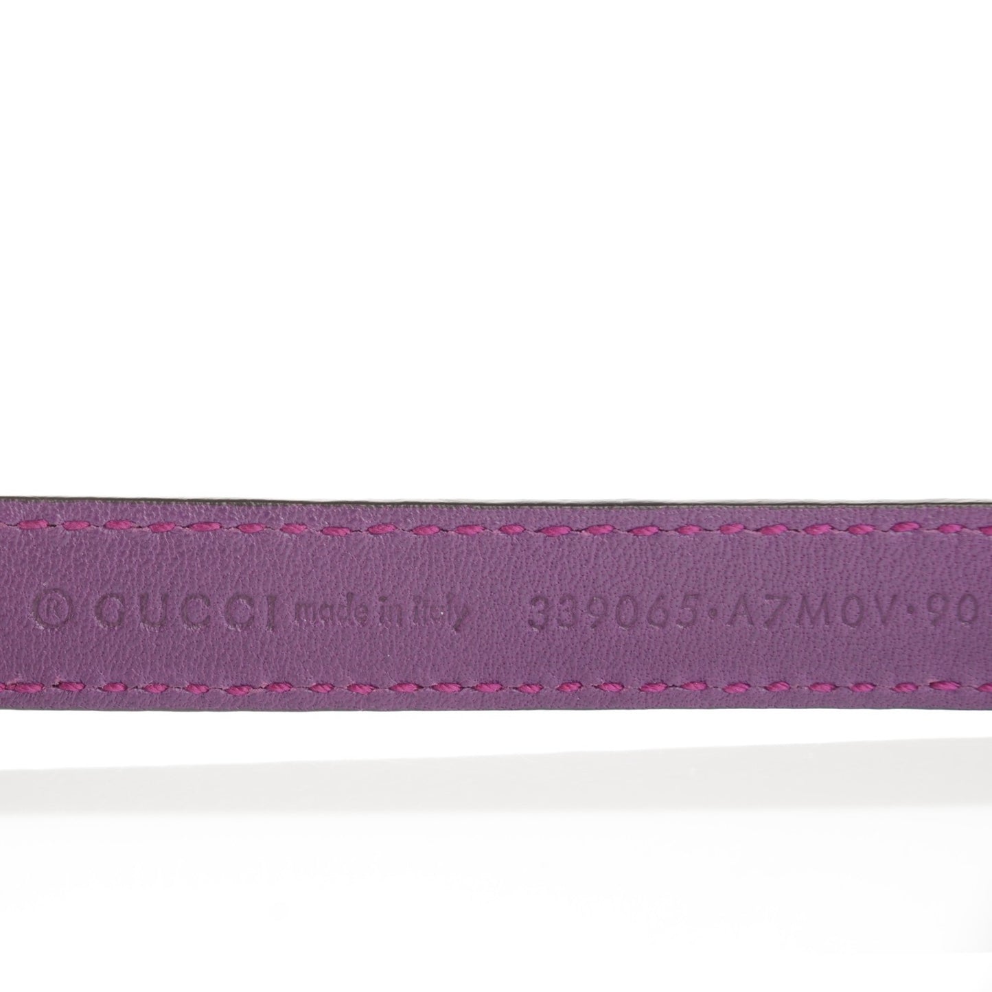 Calfskin Bamboo Buckle Skinny Belt Purple
