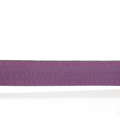 Gucci Calfskin Bamboo Buckle Skinny Belt Purple 5 of 8