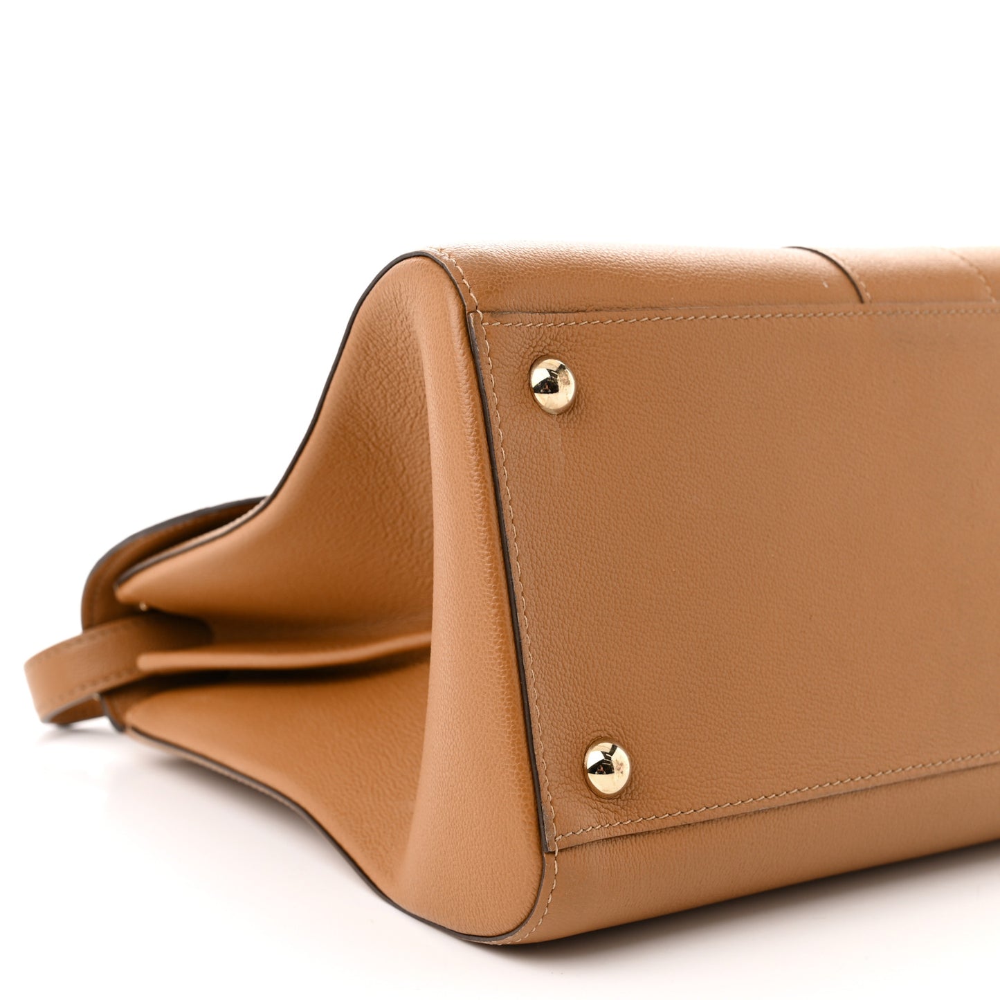 Grained Calfskin MM Brillant Satchel Natural