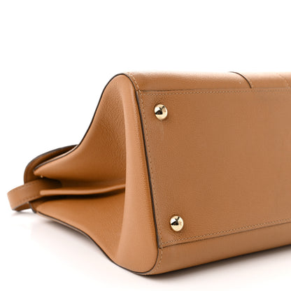 Delvaux Grained Calfskin MM Brillant Satchel Natural 9 of 14