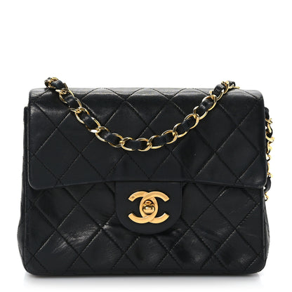 Chanel Lambskin Quilted Mini Square Flap Black 1 of 9