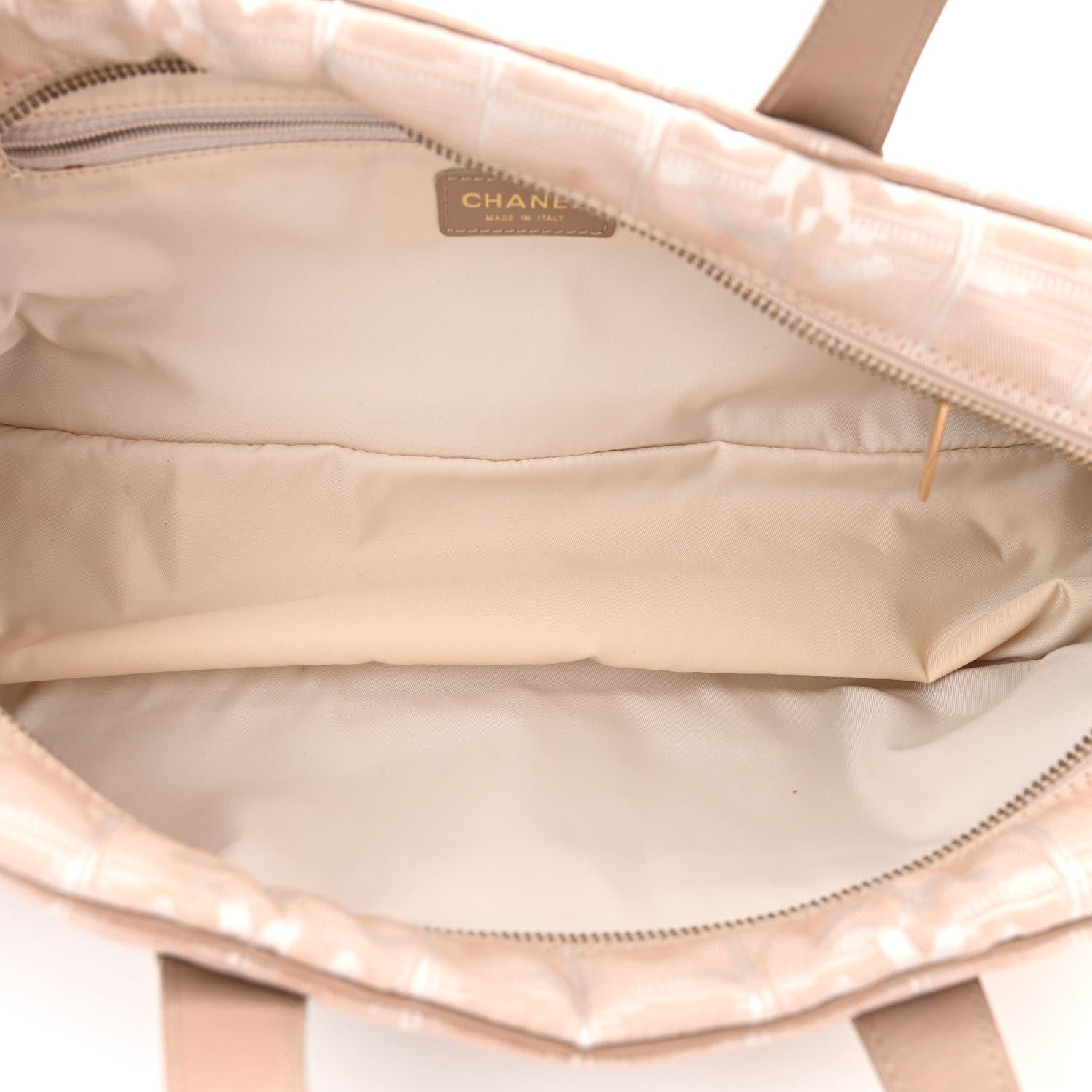 Chanel Nylon Travel Bowler Beige 5 of 12