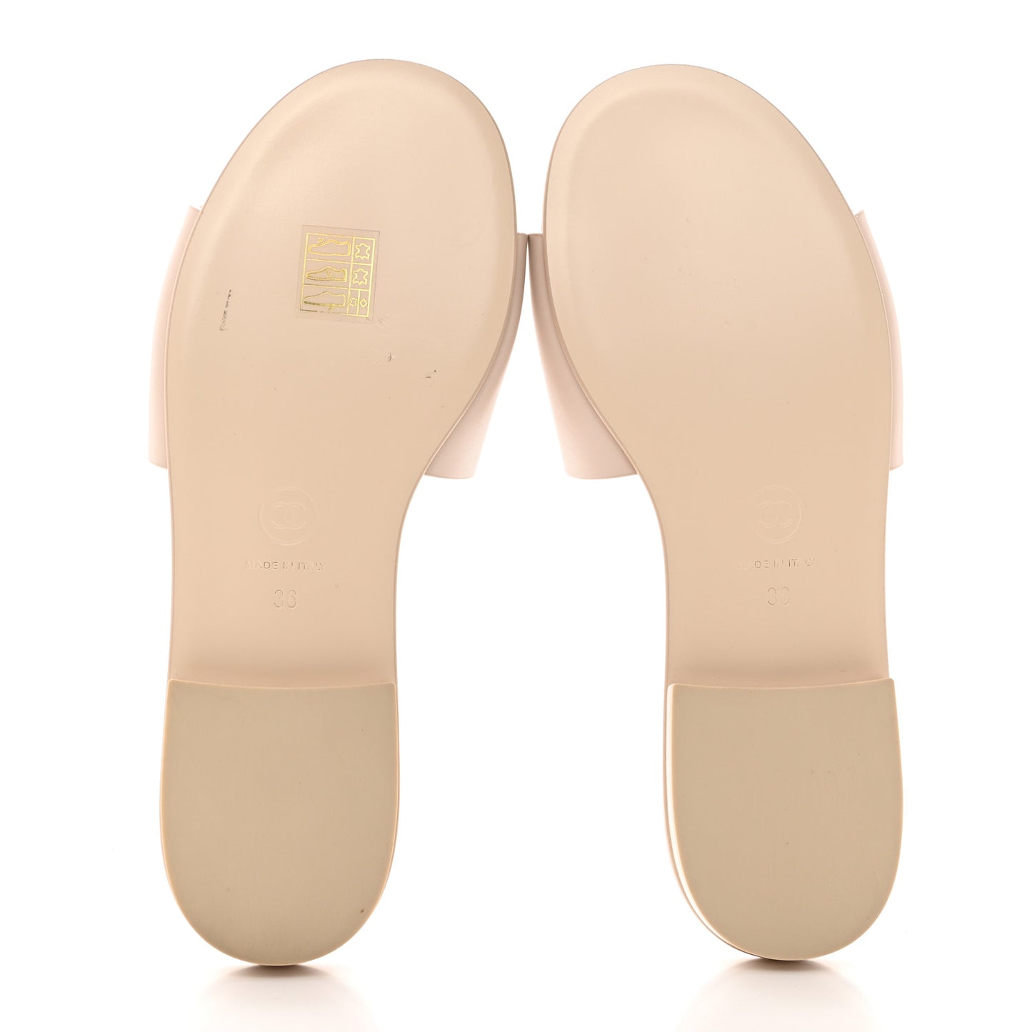 Calfskin Patent Calfskin Logo Mules 36 Ivory White