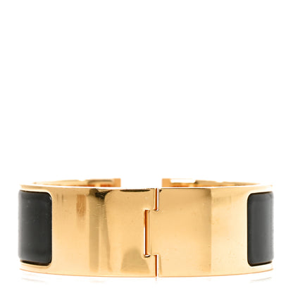 Hermes Enamel Wide Clic Clac H Bracelet PM Black 3 of 5