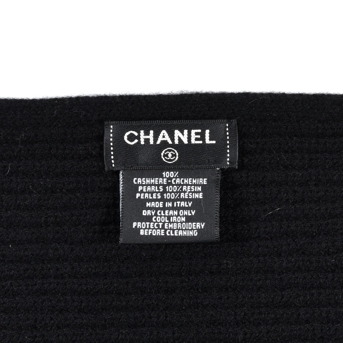 Chanel Cashmere CC Stole Black 4 of 4