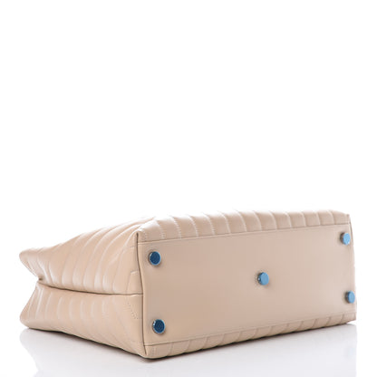 Saint Laurent Calfskin Y Quilted Monogram Large Loulou Shopper Nude Powder 4 of 10
