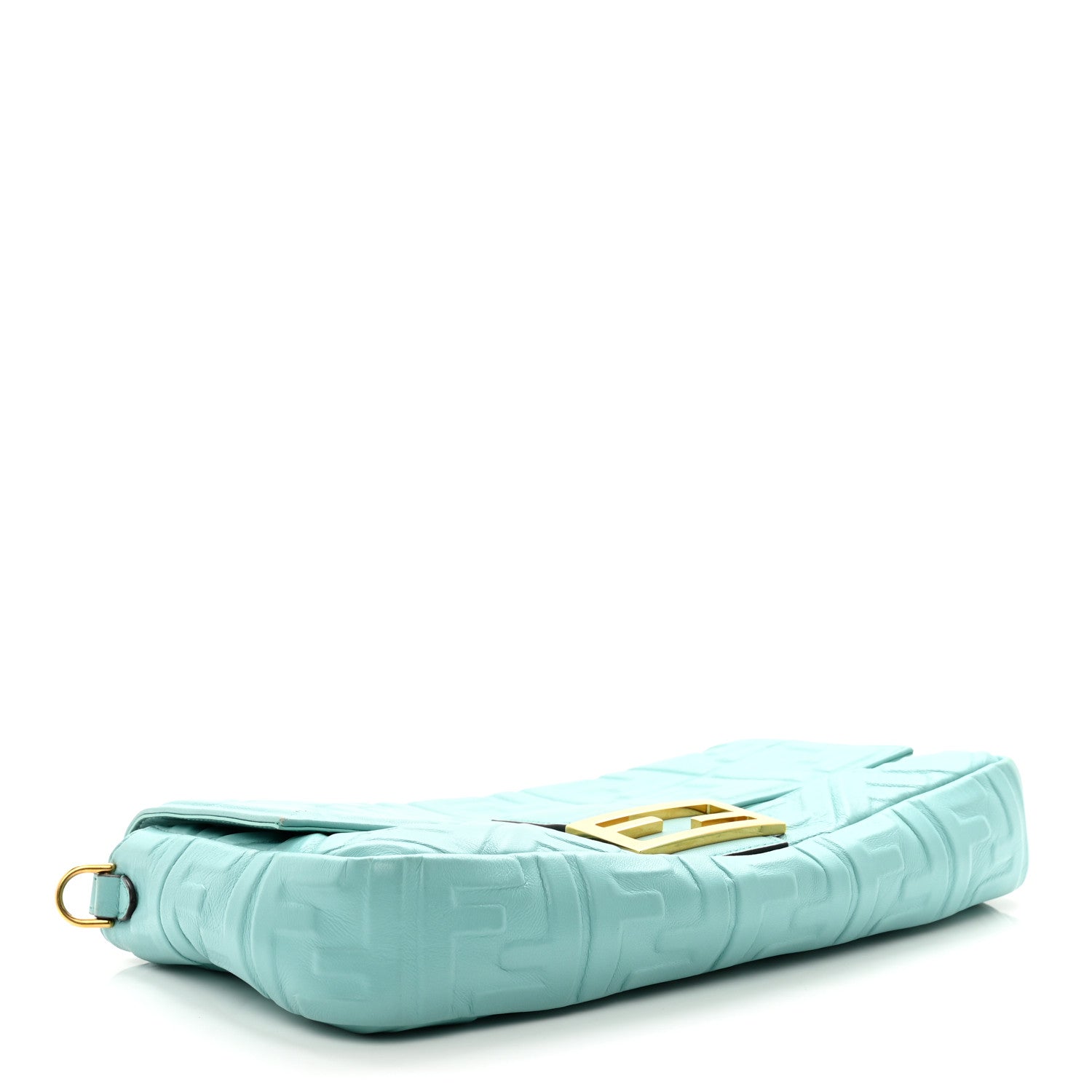 Fendi Nappa FF 1974 Embossed Large Baguette Tiffany 4 of 11