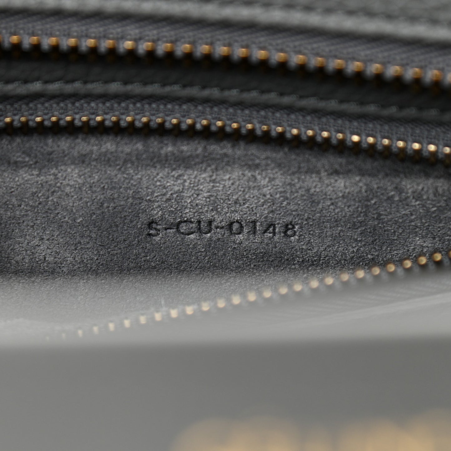Drummed Calfskin Micro Luggage Kohl