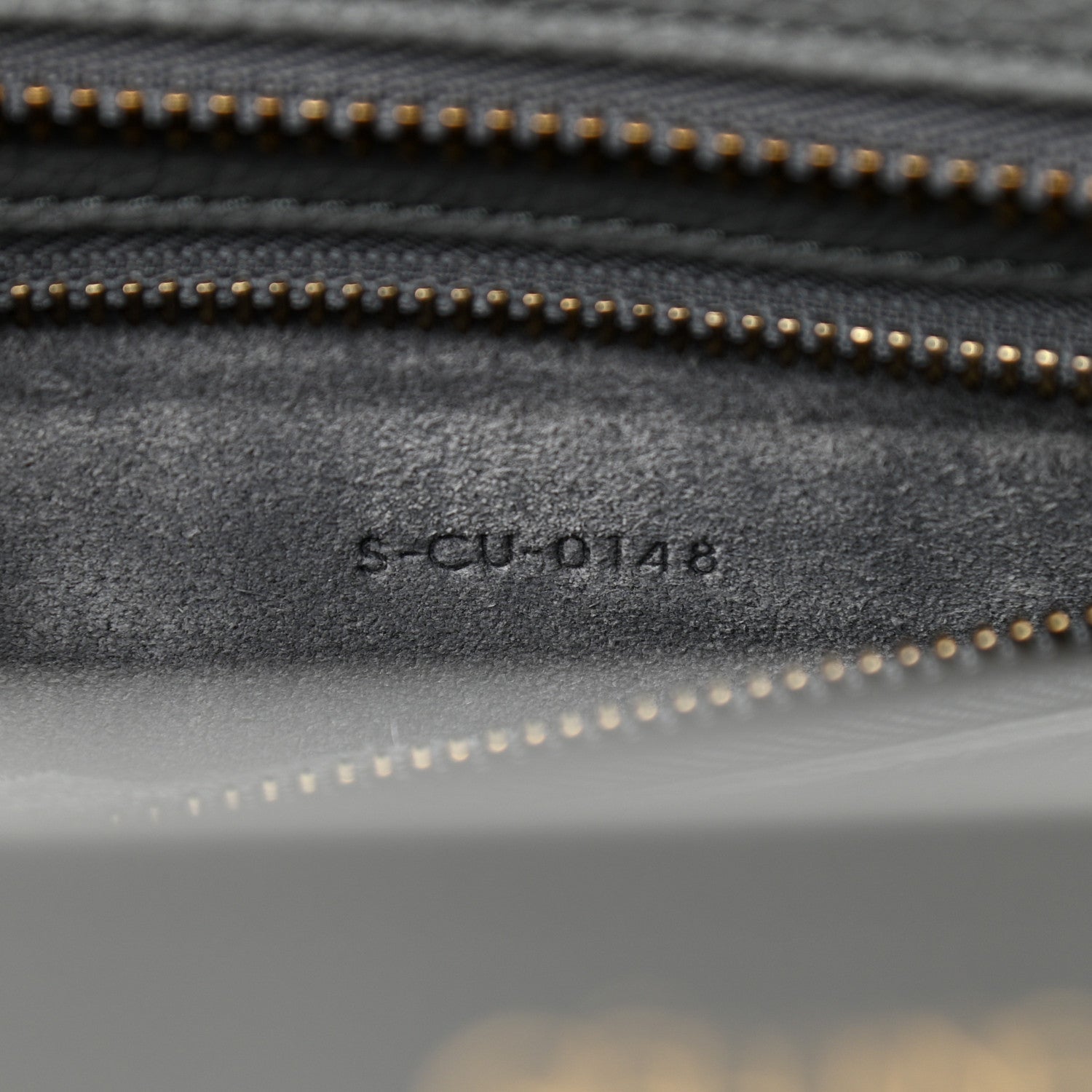 Celine Drummed Calfskin Micro Luggage Kohl 6 of 10