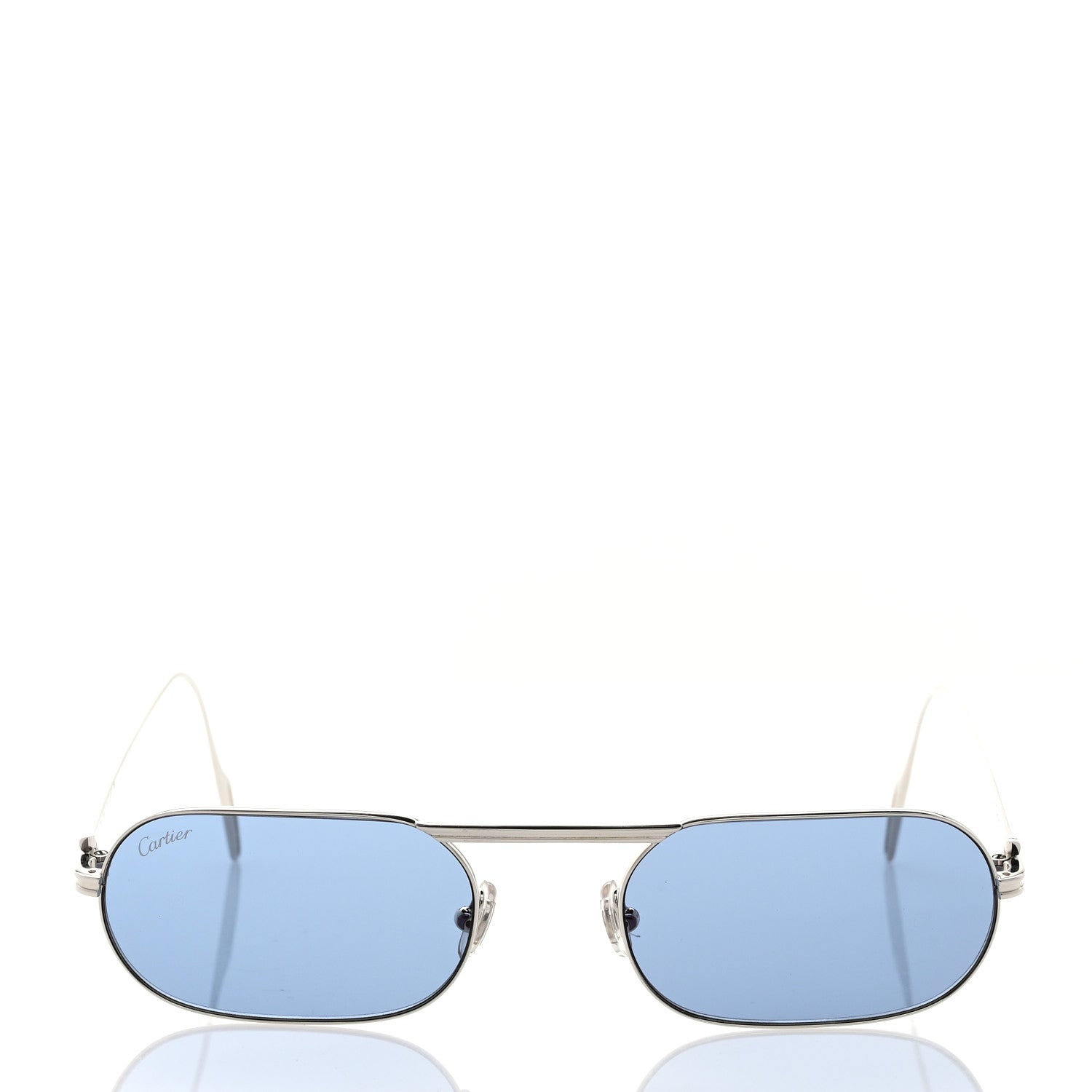 Cartier Metal Oval Sunglasses CG1D78BZ Silver 2 of 8