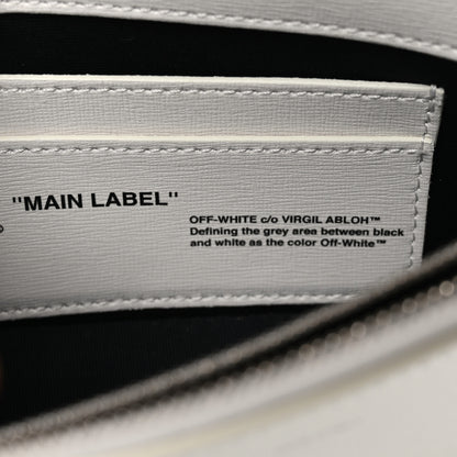 Off-White Saffiano Striped Mini Diag Binder Clip Bag White Black Red 6 of 9