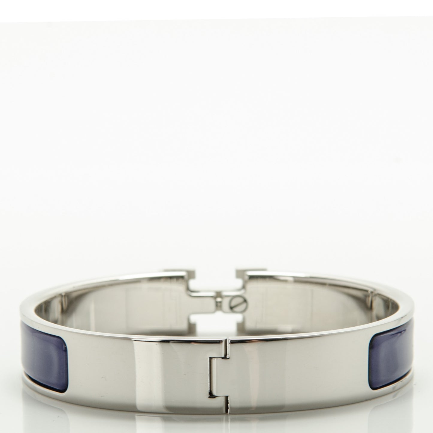 Enamel Narrow Clic Clac H Bracelet GM Pourpe