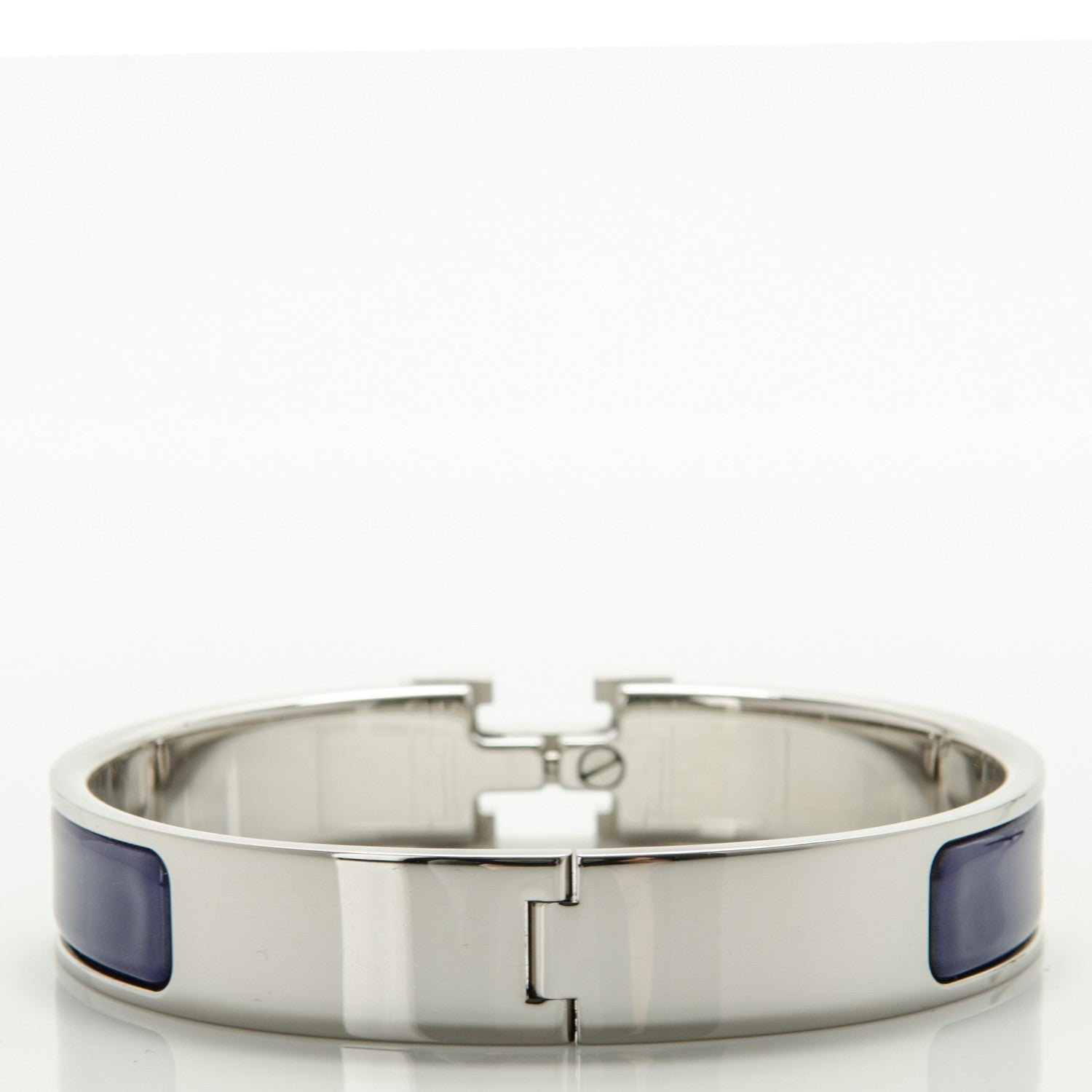 Hermes Enamel Narrow Clic Clac H Bracelet GM Pourpe 3 of 5
