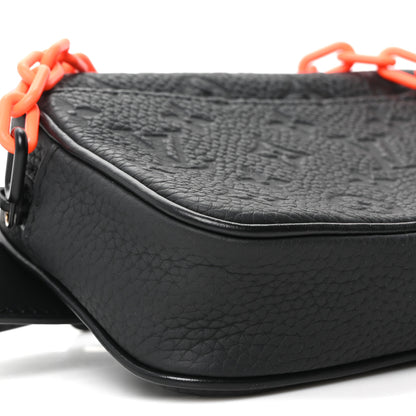 Louis Vuitton Taurillon Monogram Uniformes Solar Ray Soft Pochette Volga Belt Bag Black 8 of 9