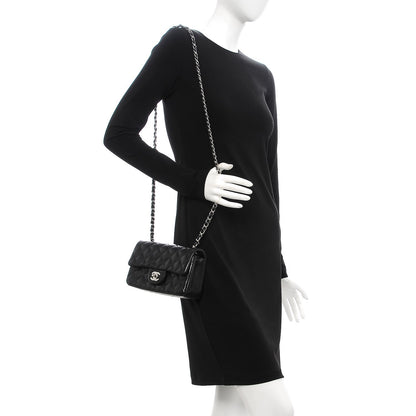 Chanel Lambskin Quilted Mini Rectangular Flap Black 2 of 8