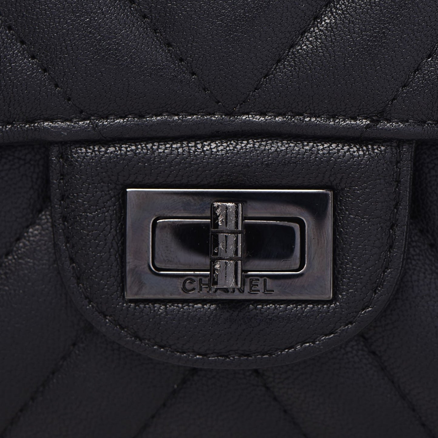 Sheepskin Chevron Quilted 2.55 Reissue 226 Flap So Black