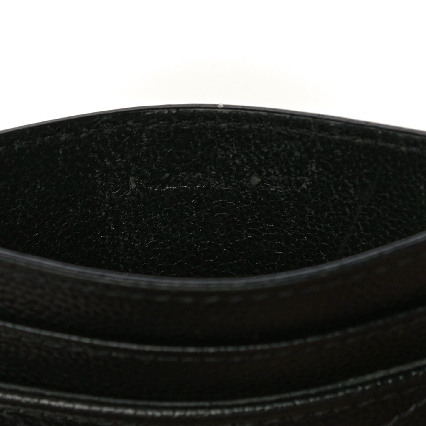 Grain De Poudre Matelasse Chevron Monogram Credit Card Case Black