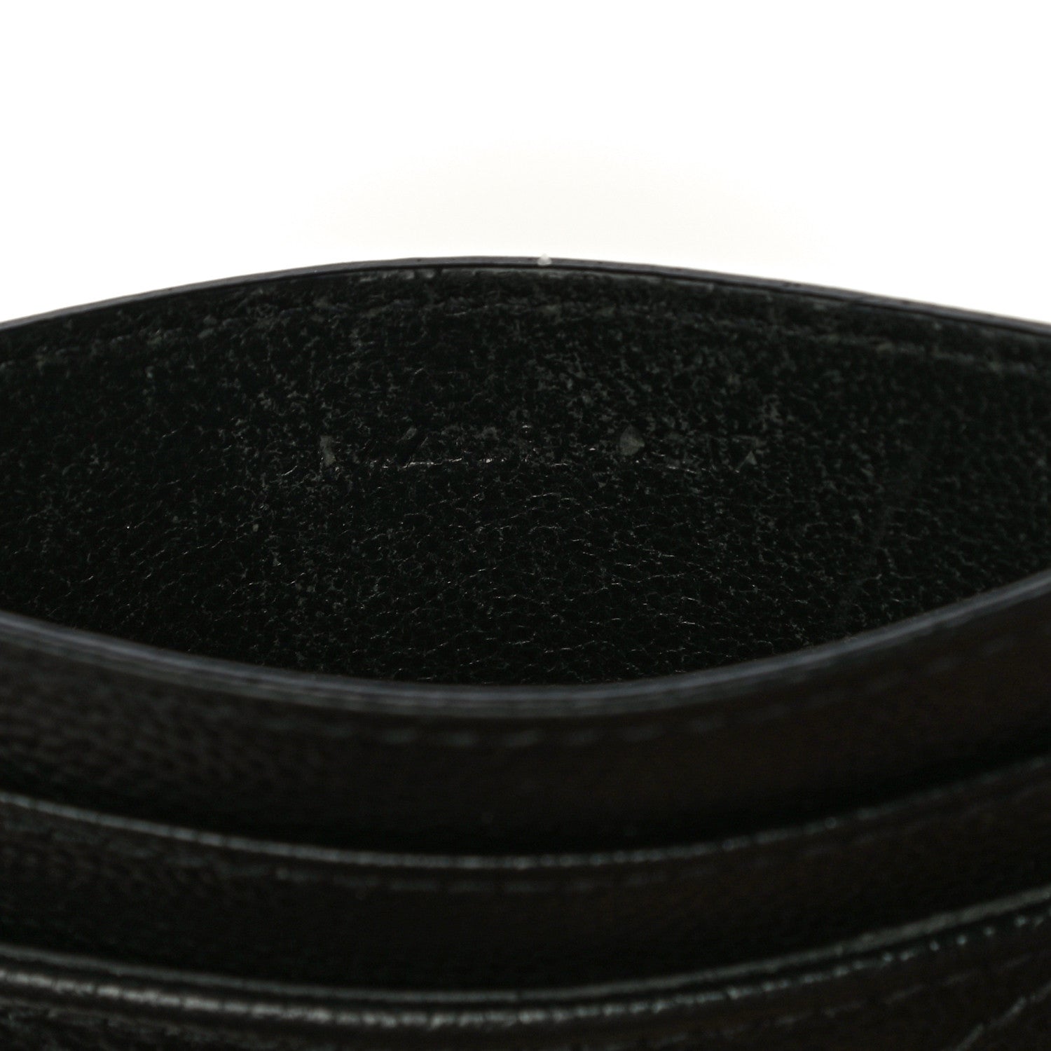 Saint Laurent Grain De Poudre Matelasse Chevron Monogram Credit Card Case Black 7 of 11