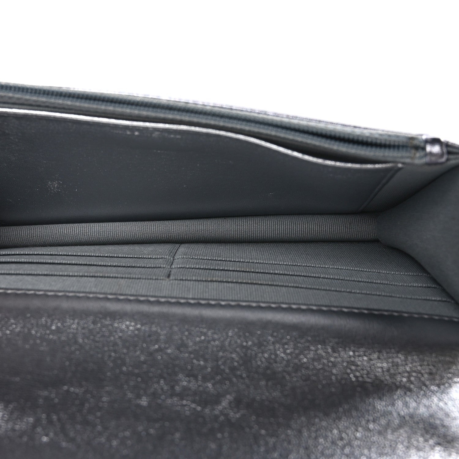 Chanel Gradient Metallic Lambskin Quilted Like A Wallet Wallet On Chain WOC Silvery Black 5 of 11