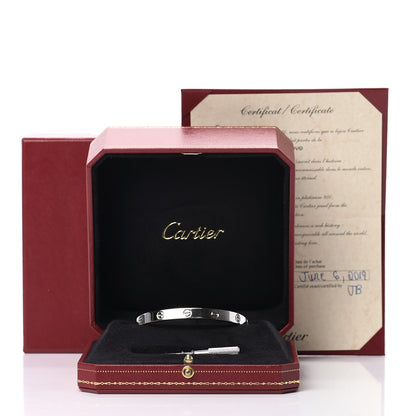 Cartier 18K White Gold LOVE Bracelet 18 5 of 5
