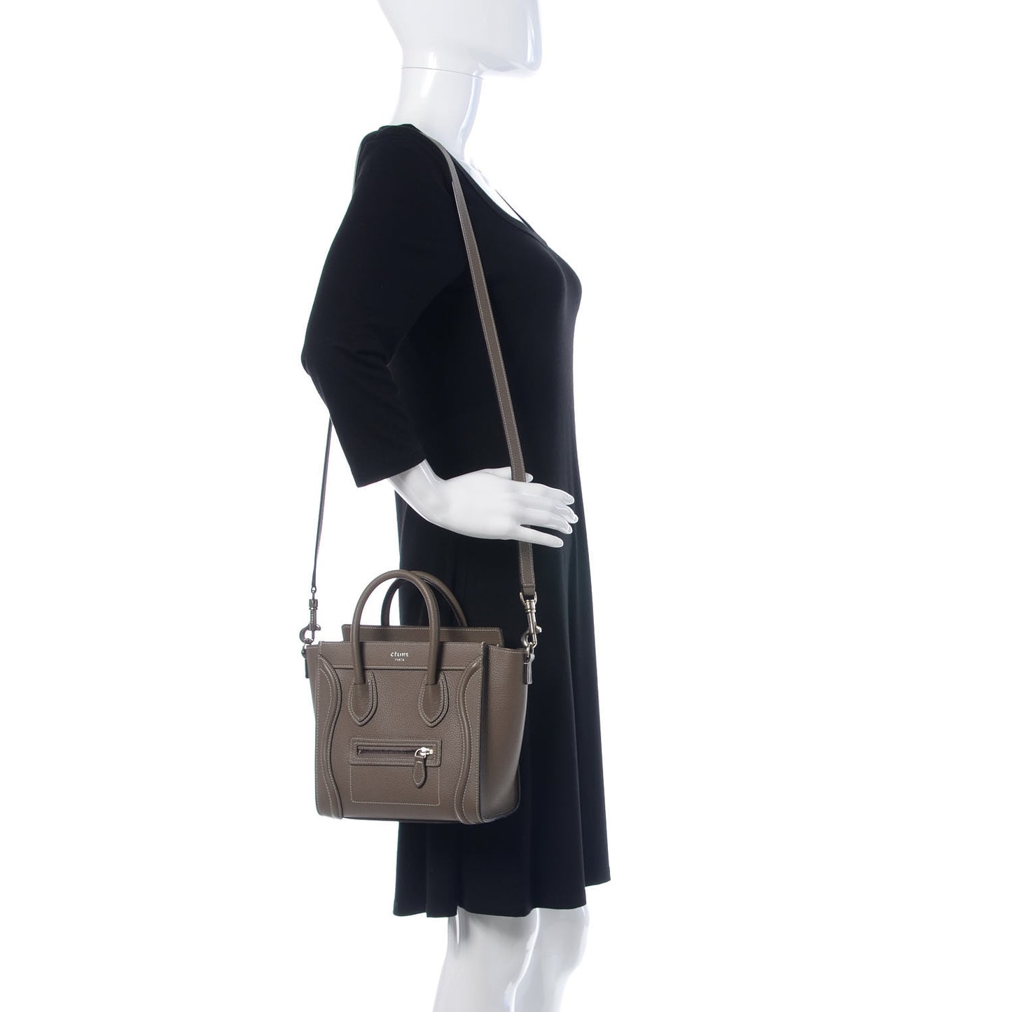 Drummed Calfskin Nano Luggage Souris