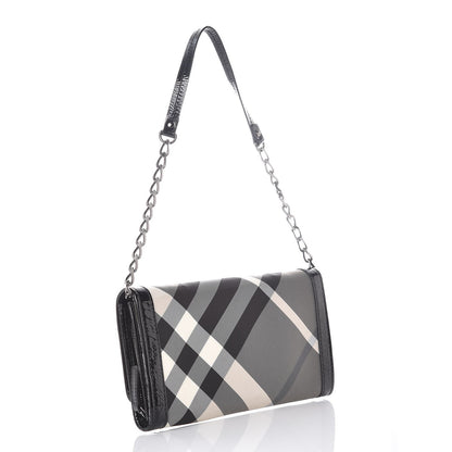 Burberry Beat Check Continental Wallet on Chain Black 3 of 8