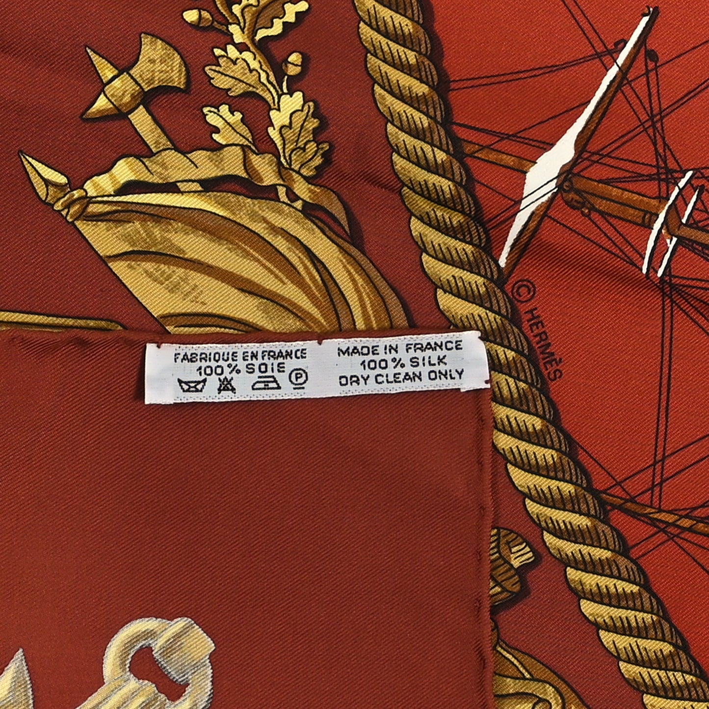 Silk Marine Et Cavalerie Scarf 90