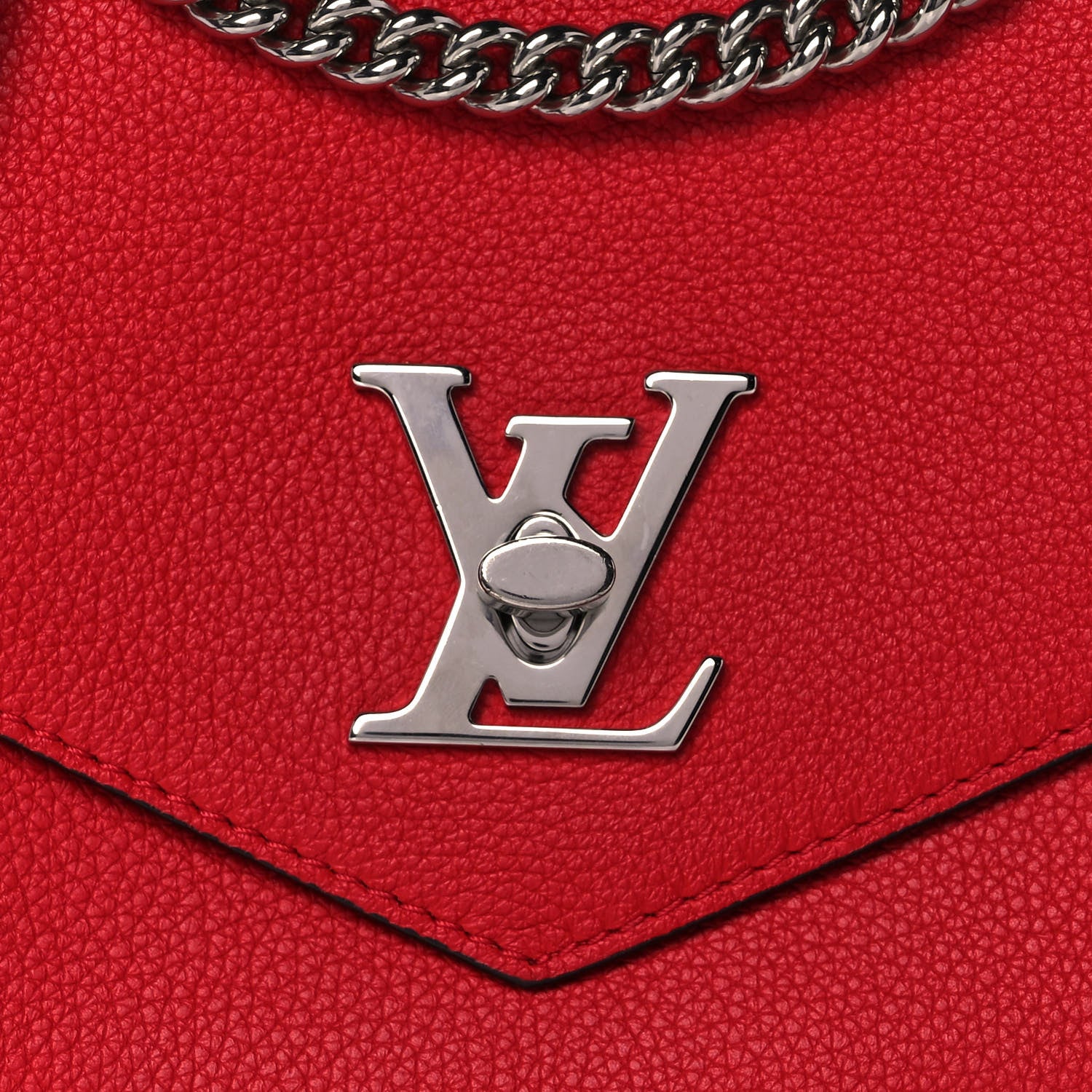 Louis Vuitton Soft Calfskin Mylockme Chain Bag BB Rubis 9 of 9