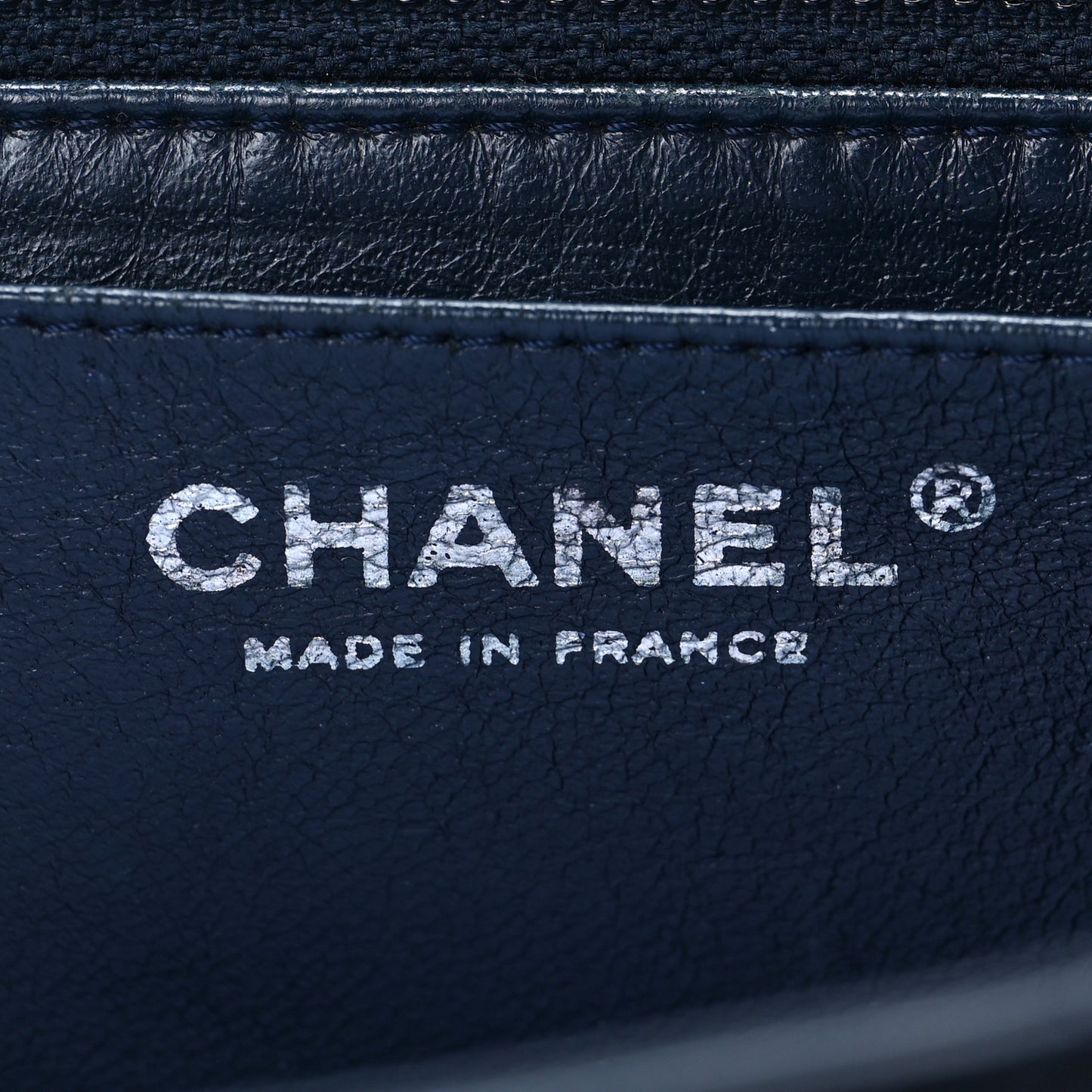 Lambskin Quilted Jumbo Single Flap Navy