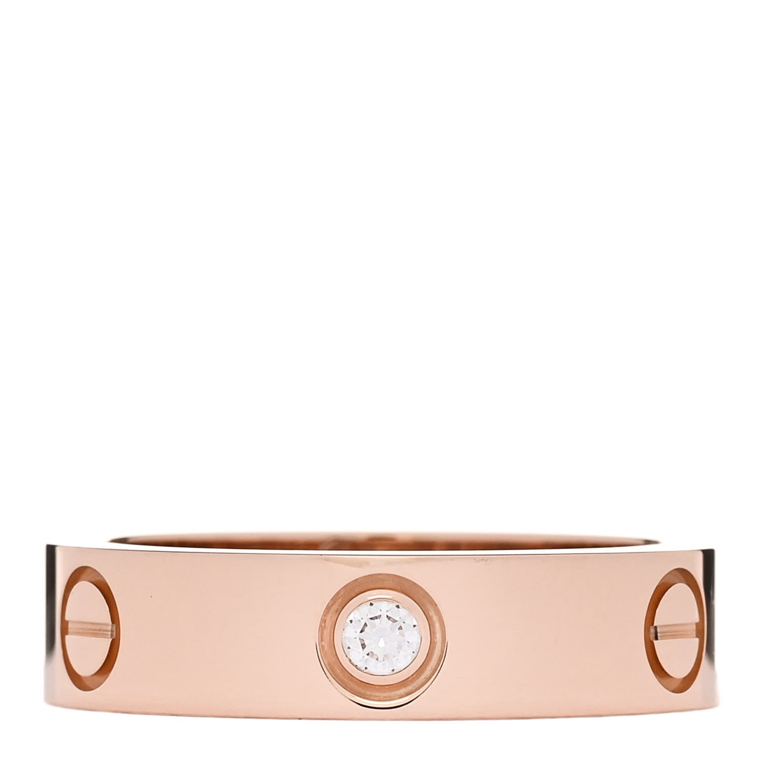 Cartier 18K Pink Gold 3 Diamond 5.5mm LOVE Ring 60 9 1 of 5