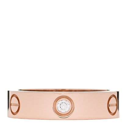 Cartier 18K Pink Gold 3 Diamond 5.5mm LOVE Ring 60 9 1 of 5