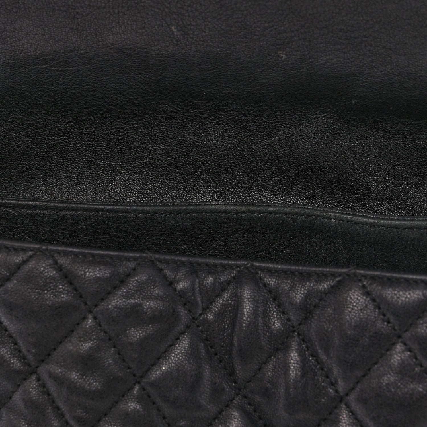Chanel Washed Lambskin Quilted Maxi Chain Around Flap Black 12 of 16
