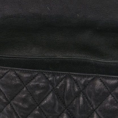 Chanel Washed Lambskin Quilted Maxi Chain Around Flap Black 12 of 16