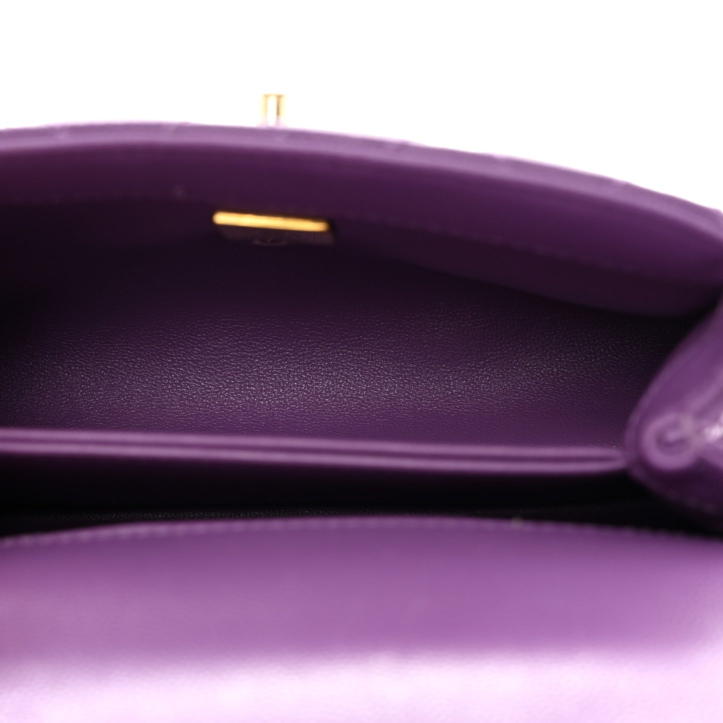 Caviar Quilted Extra Mini Coco Handle Flap Purple