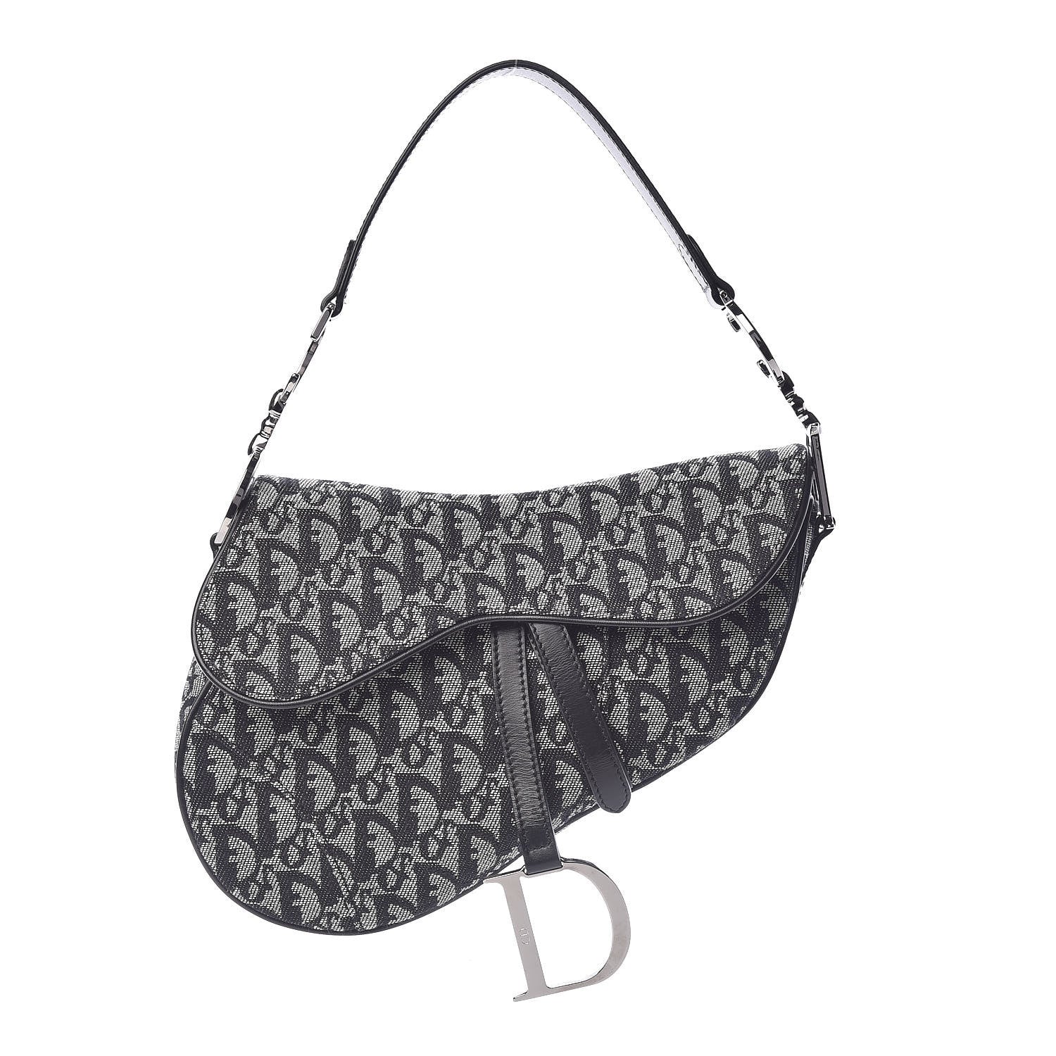 Christian Dior Monogram Saddle Bag Black 1 of 10