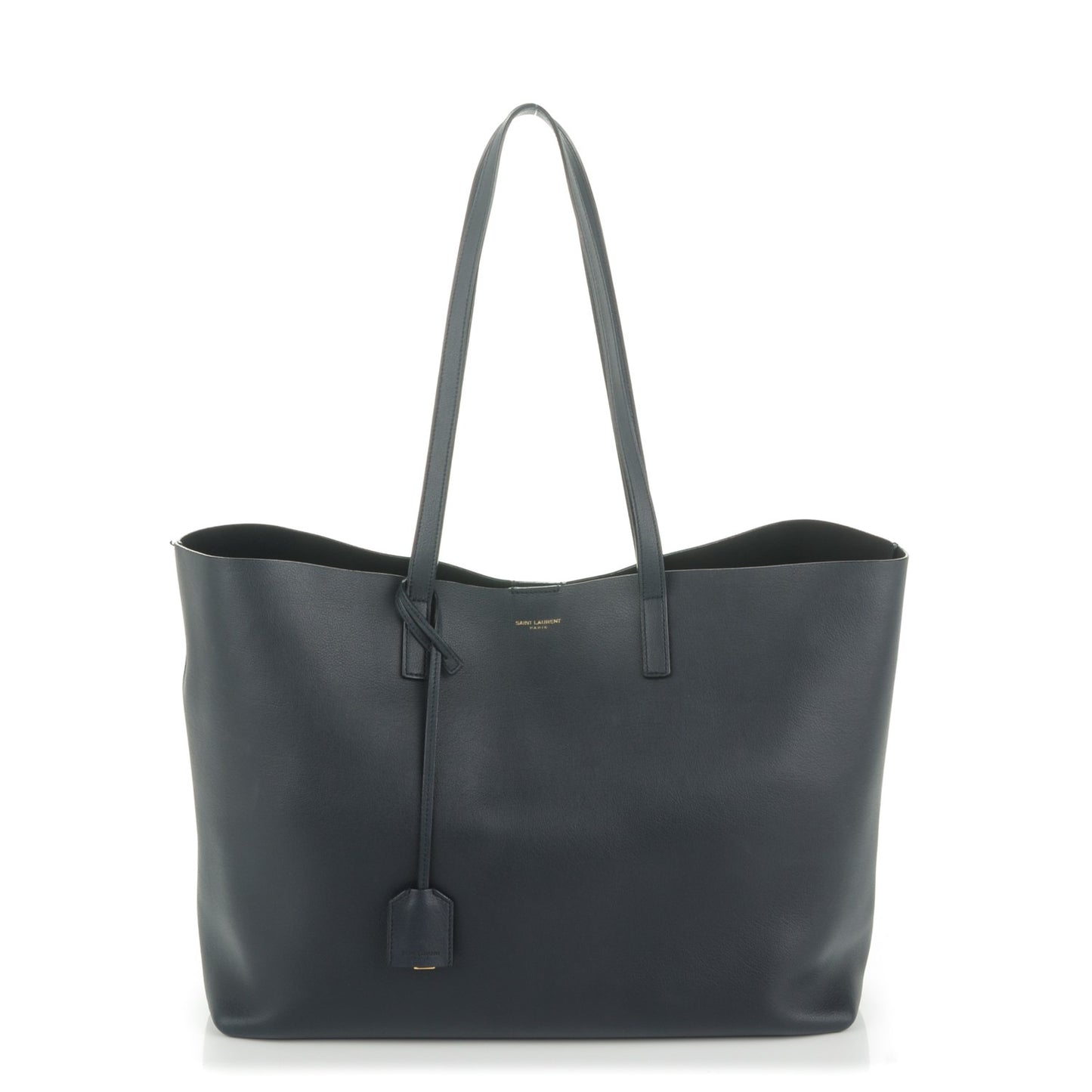 Calfskin Large Shopping Tote Navy Blue