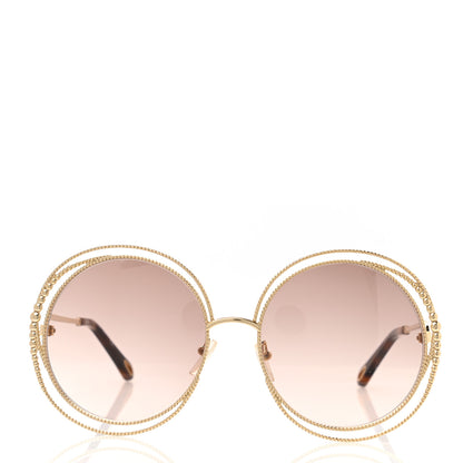 Chloe Oversized Round Carlina Sunglasses CE114SC Peach Pink 2 of 7